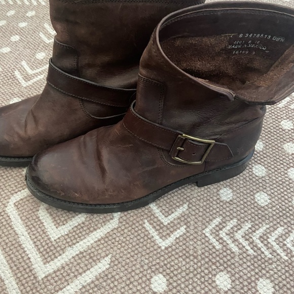 Frye brown ankle moto boot - Picture 4 of 10